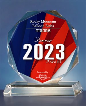 Rocky Mountain Balloon Rides is honored again for Attractions in the Denver Area 2023!